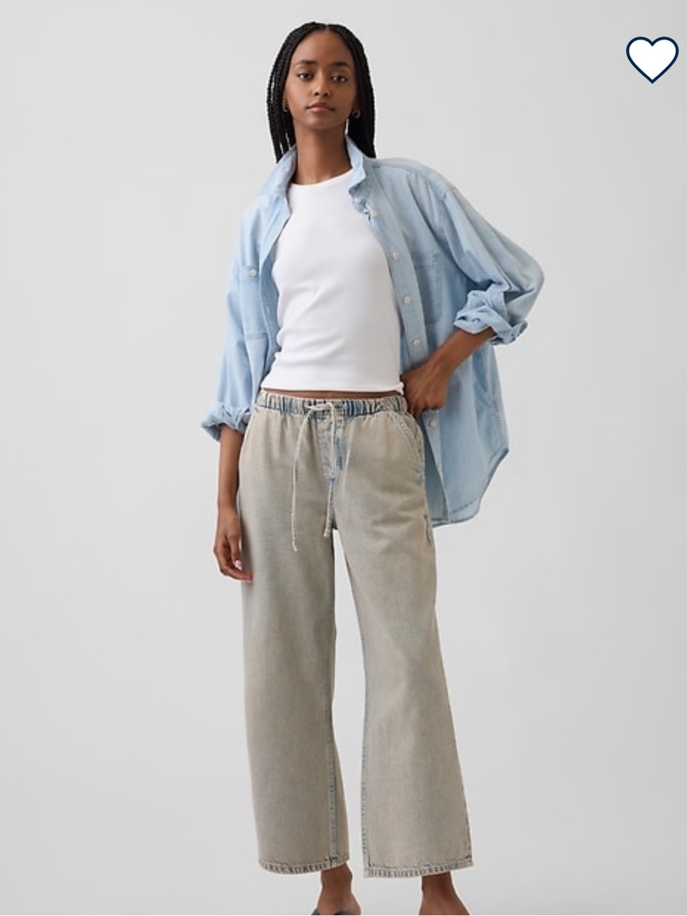 Gap low rise easy crop jeans